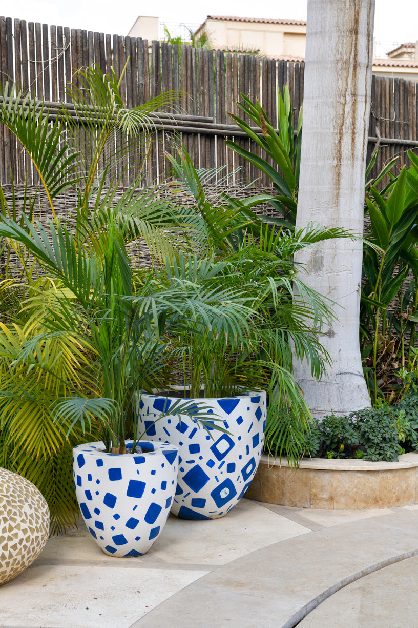 Blue blocks Pots